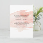 Elegant Waterverf Wedding Invitation Kaart (Staand voorkant)