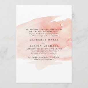 Elegant Waterverf Wedding Invitation Kaart
