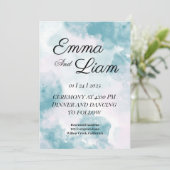 Elegant Waterverf Wedding Invitation Kaart (Staand voorkant)