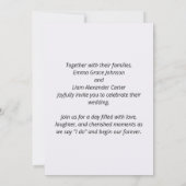 Elegant Waterverf Wedding Invitation Kaart (Achterkant)