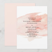 Elegant Waterverf Wedding Invitation Kaart (Voorkant / Achterkant)