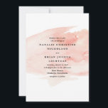 Elegant Waterverf Wedding Invitation Kaart<br><div class="desc">Romantische,  on-trend waterverf huwelijksuitnodigingen met een perzik waterverf splash. Mooie typografie en alle grijze tekst maakt dit ontwerp echt opvallen. Geïnspireerd door de zonsondergang,  zijn deze uitnodigingen modern en stijlvol met een chique,  maar traditionele touch.</div>