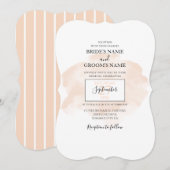 Elegant Waterverf Wedding Invitations Kaart (Voorkant / Achterkant)