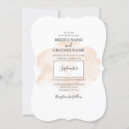 Elegant Waterverf Wedding Invitations Kaart