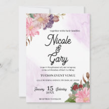 Elegant Waterverf Wedding Invitations