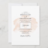 Elegant Waterverf Wedding Invitations Kaart (Voorkant)