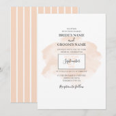 Elegant Waterverf Wedding Invitations Kaart (Voorkant / Achterkant)