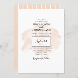 Elegant Waterverf Wedding Invitations Kaart