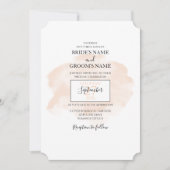 Elegant Waterverf Wedding Invitations Kaart (Voorkant)