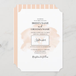 Elegant Waterverf Wedding Invitations Kaart