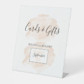 Elegant Waterverf Wedding-kaarten en -cadeaus Reclamebord Met Voetstuk (Voorkant)