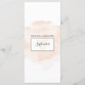 Elegant Waterverf Wedding Menu (Achterkant)