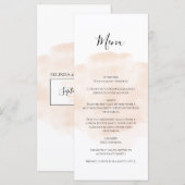 Elegant Waterverf Wedding Menu (Voorkant / Achterkant)