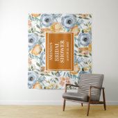 Elegant Waterverf Wedding Photo Booth Backdrop Wandkleed (In situ)