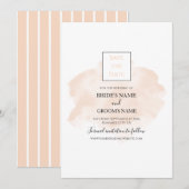 Elegant Waterverf Wedding Save The Date (Voorkant / Achterkant)