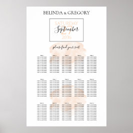 Elegant Waterverf Wedding Seating Chart Poster