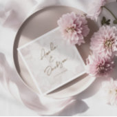 Elegant Waterverf Wedding Servet