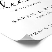 Elegant Waterverf Welkom bij ons huwelijk Poster (Hoek)