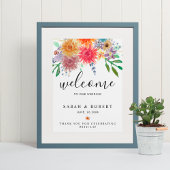 Elegant Waterverf Welkom bij ons huwelijk Poster
