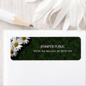 Elegant Waterverf White Daisies Moderne Sjabloon Etiket (Insitu)