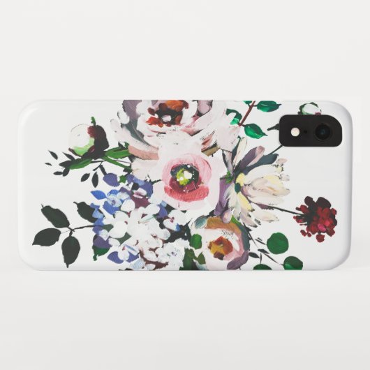 Elegant  Waterverf White Floral Case-Mate iPhone Case (Achterkant (horizontaal))