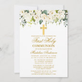 Elegant Waterverf White Floral First Community Kaart (Voorkant)
