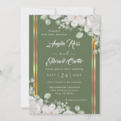 Elegant Waterverf White Florals Wedding Save The Date (Voorkant)