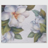 Elegant Waterverf White Magnolia Flower Cadeaupapier (Vlak)