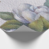 Elegant Waterverf White Magnolia Flower Cadeaupapier (Hoek)