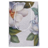 Elegant Waterverf White Magnolia Flower Gift Bag Medium Cadeauzakje (Voorkant)