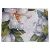 Elegant Waterverf White Magnolia Flower Groot Cadeauzakje (Achterkant)