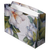 Elegant Waterverf White Magnolia Flower Groot Cadeauzakje (Achterkant Gekanteld)