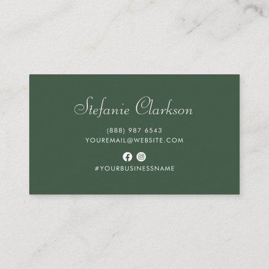 Elegant Waterverf White Roses and Hydrangeas Visitekaartje (Achterkant)