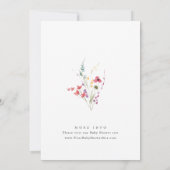 Elegant Waterverf Wild Flowers Baby shower Kaart (Achterkant)