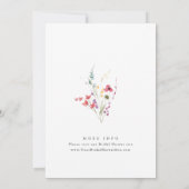 Elegant Waterverf Wild Flowers Vrijgezellenfeest Kaart (Achterkant)