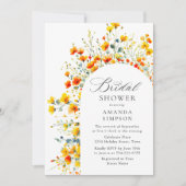 Elegant Waterverf Wild Flowers Vrijgezellenfeest Kaart (Voorkant)