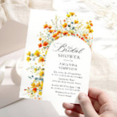 Elegant Waterverf Wild Flowers Vrijgezellenfeest Kaart