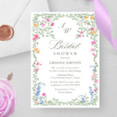 Elegant Waterverf Wild Flowers Vrijgezellenfeest Kaart