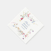 Elegant Waterverf Wild Flowers Vrijgezellenfeest Servet (Hoek)