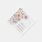 Elegant Waterverf Wild Flowers Vrijgezellenfeest Servet (Hoek)