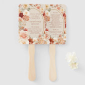 Elegant waterverf wild tuin bloemen programma handwaaier (Voorkant en achterkant)