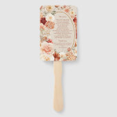 Elegant waterverf wild tuin bloemen programma handwaaier (Achterkant)