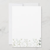 Elegant Waterverf Wildbloem Bridal Uitnodiging (Achterkant)