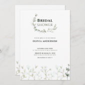 Elegant Waterverf Wildbloem Bridal Uitnodiging (Voorkant / Achterkant)