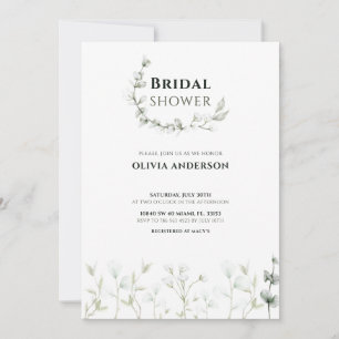 Elegant Waterverf Wildbloem Bridal Uitnodiging