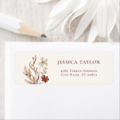 Elegant Waterverf Wildbloem Return Address Label (Insitu)