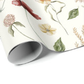 Elegant Waterverf Wildbloem Tuin Inpakpapier (Rol Hoek)