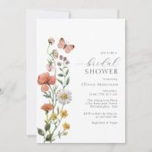 Elegant Waterverf Wildbloem Vrijgezellenfeest Scri Kaart (Voorkant)