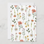 Elegant Waterverf Wildbloem Vrijgezellenfeest Scri Kaart (Achterkant)