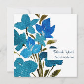 Elegant Waterverf Wildbloemen Flat Hartelijk dank Bedankkaart (Voorkant)